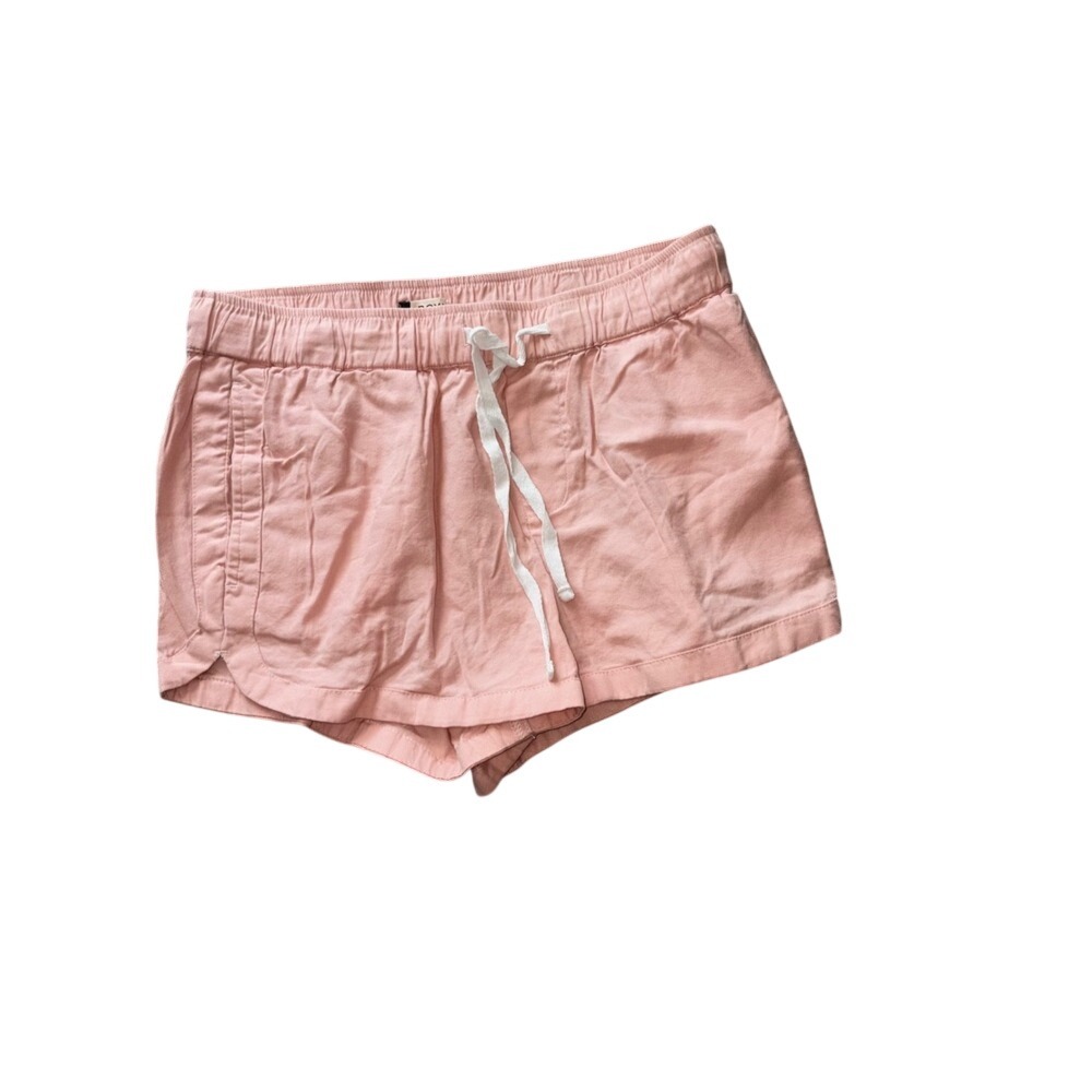 Roxy Peach Pink Drawstring Elastic Waist Beach Shorts Women Medium Dolphin‎ Hem